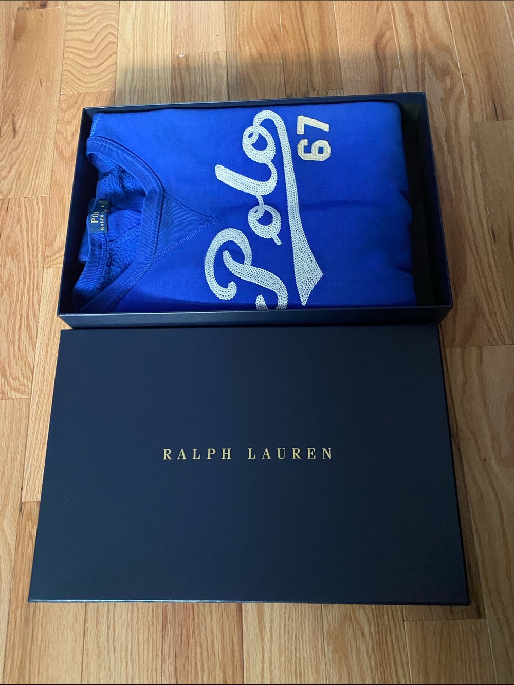 Ralph Lauren Royal Blue Polo 67 Logo Crewneck